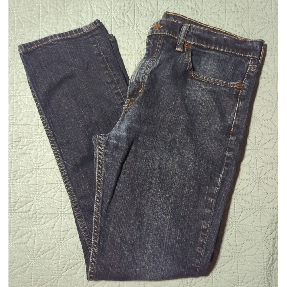 Levis 511 Slim Fit Jeans Mens 36x32 Blue Denim Stretch Dark Wash Casual